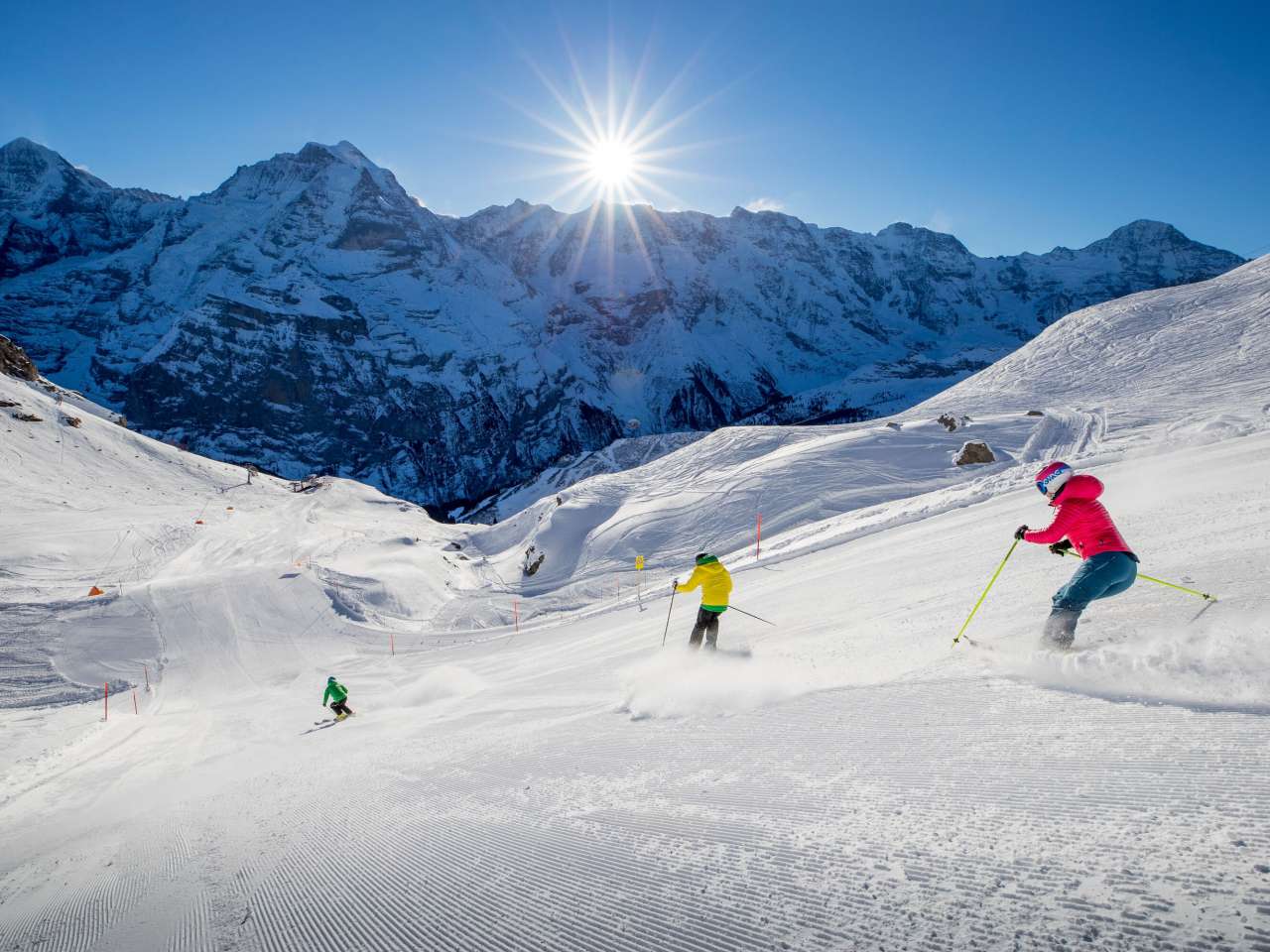Fun On The Slopes In The M rren Schilthorn Ski Area M rren Tourism